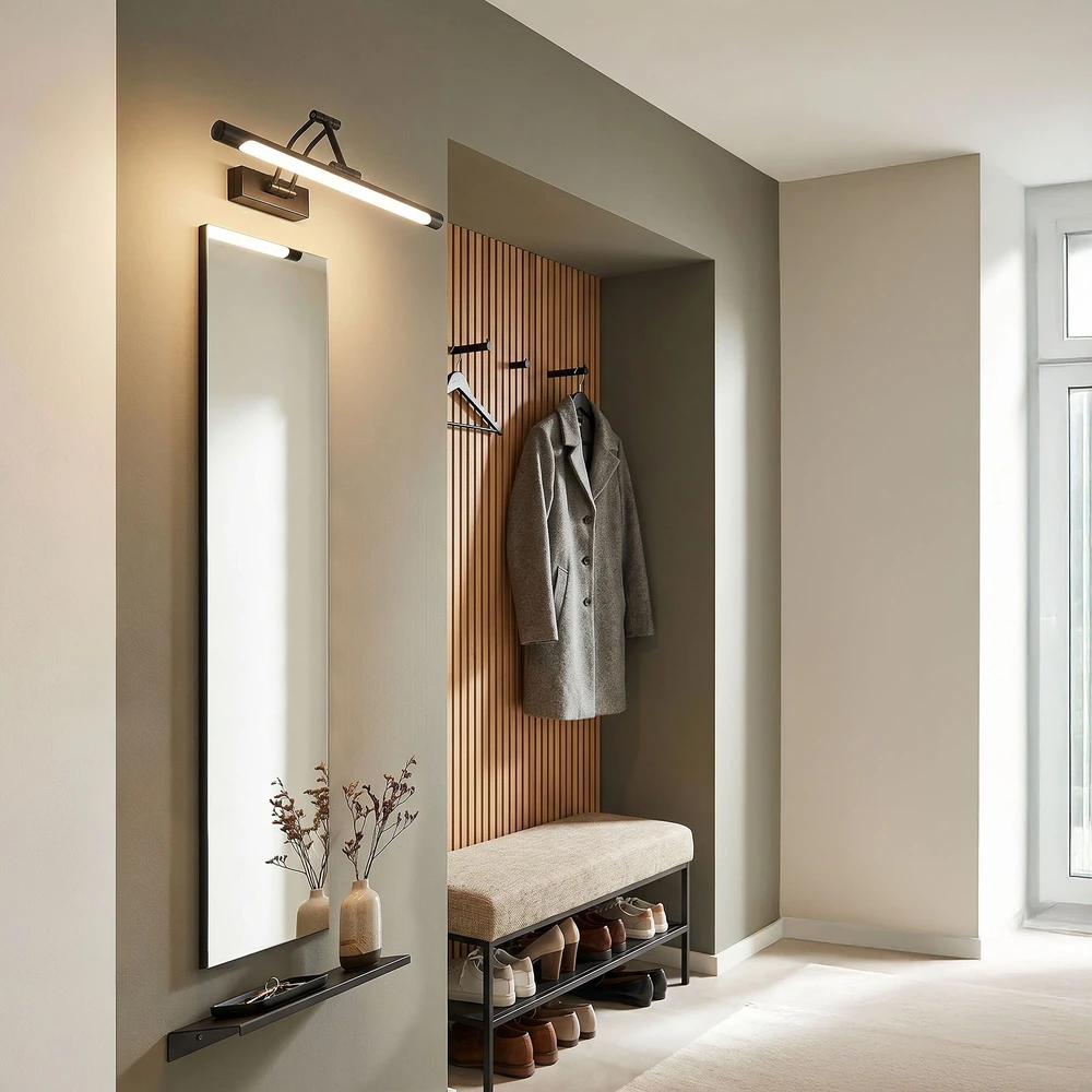Sieninis šviestuvas Toolight Vonios sieninis LED šviestuvas SWE025-1W 42cm Juodas