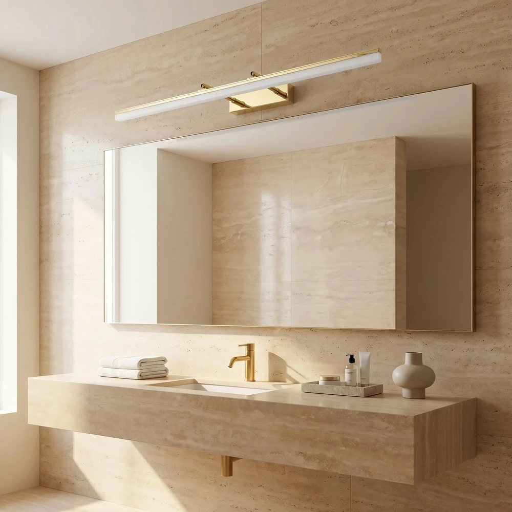 Sieninis šviestuvas Toolight Vonios sieninis LED šviestuvas APP1874-1W 80cm GOLD