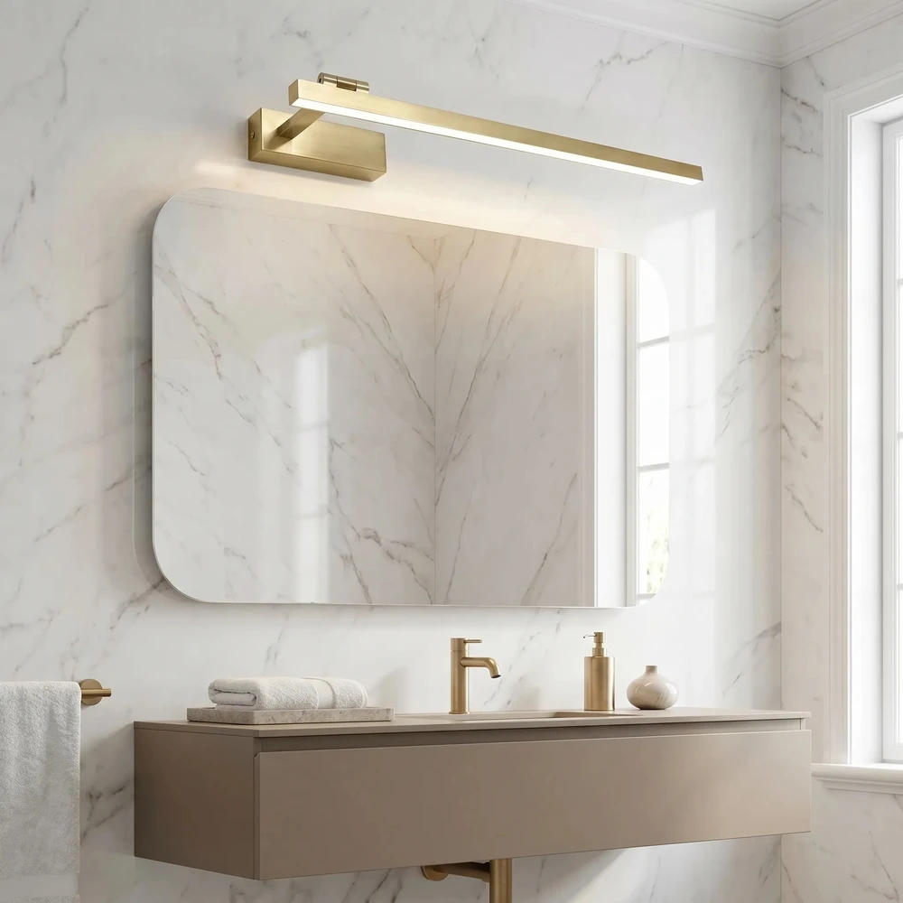 Sieninis šviestuvas Toolight Vonios sieninis LED šviestuvas SWE032-1W 60cm BRUSH GOLD