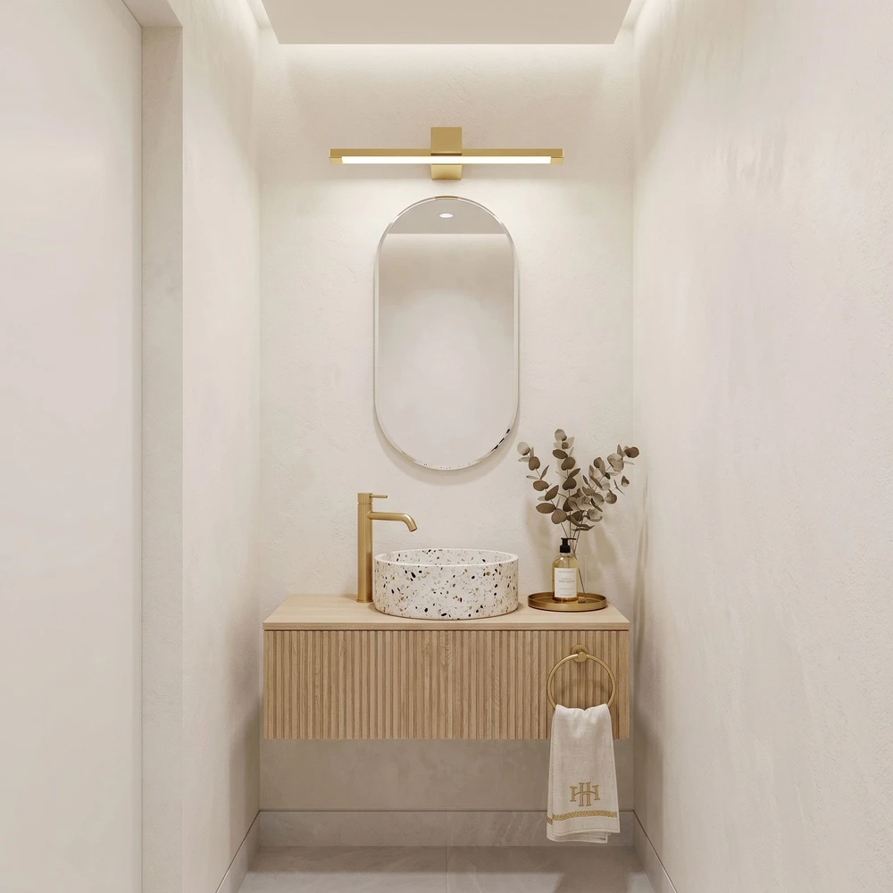 Sieninis šviestuvas Toolight Vonios sieninis LED šviestuvas SWE044-1W 60cm GOLD
