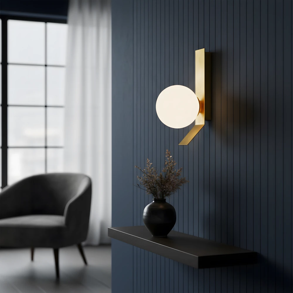 Toolight APP1758-1W šepečio aukso/baltos spalvos sieninis šviestuvas