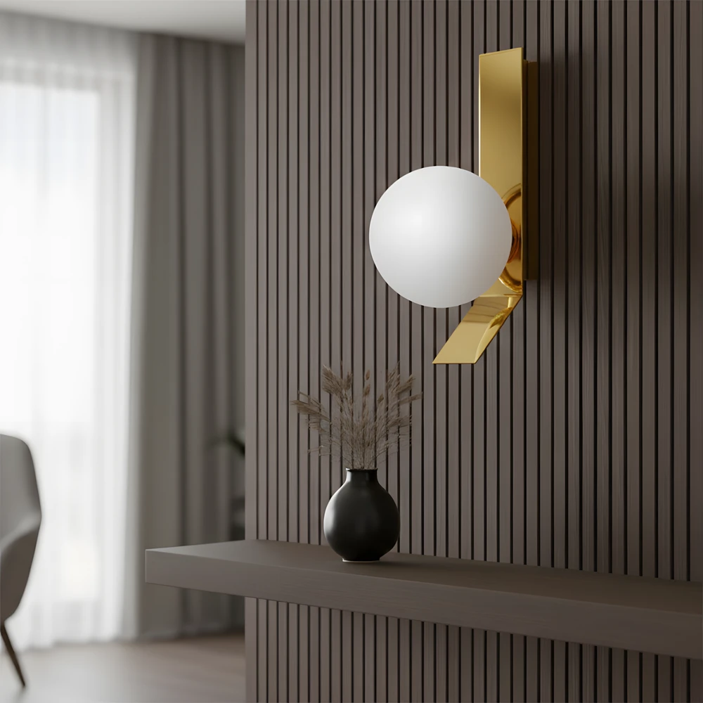Toolight APP1758-1W šepečio aukso/baltos spalvos sieninis šviestuvas