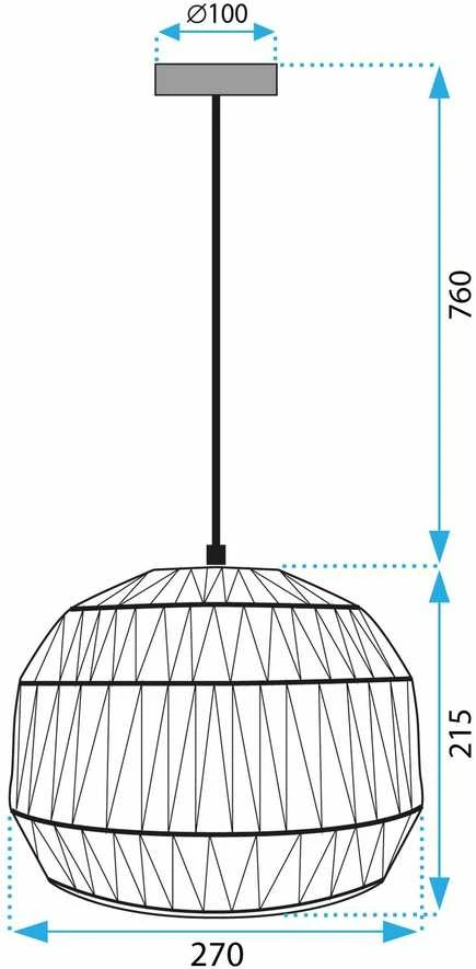 Toolight Boho pakabinamas šviestuvas APP1292-1CP Brown