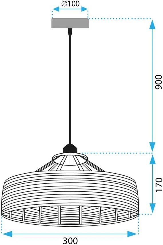 Toolight Boho pakabinamas šviestuvas APP1317-1CP