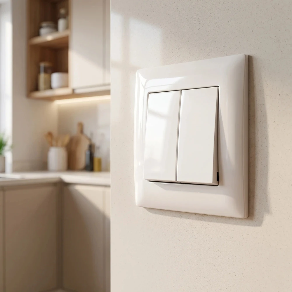 Toolight Dvigubas Jungiklis Oste Jnh007-w Baltas