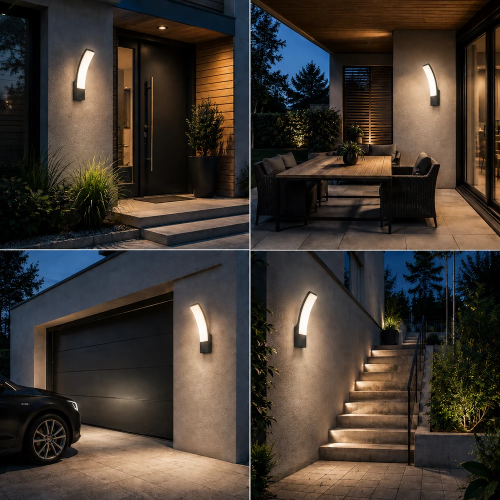 Toolight Fasado Led Sieninis Šviestuvas Jnh032-g Juodas