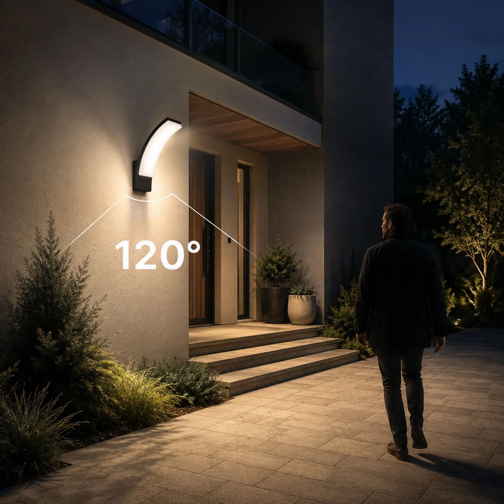 Toolight Fasado Led Sieninis Šviestuvas Jnh032-g Juodas