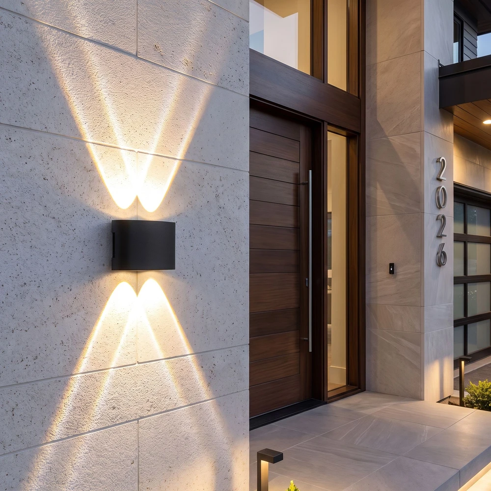 Toolight Fasado Sieninis Šviestuvas Led Jnh039-4g Juodas