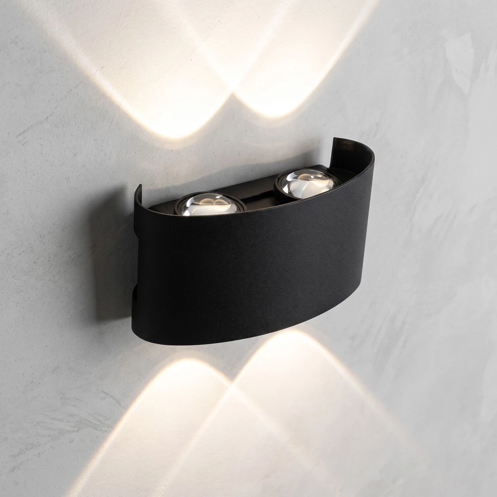 Toolight Fasado Sieninis Šviestuvas Led Jnh039-4g Juodas