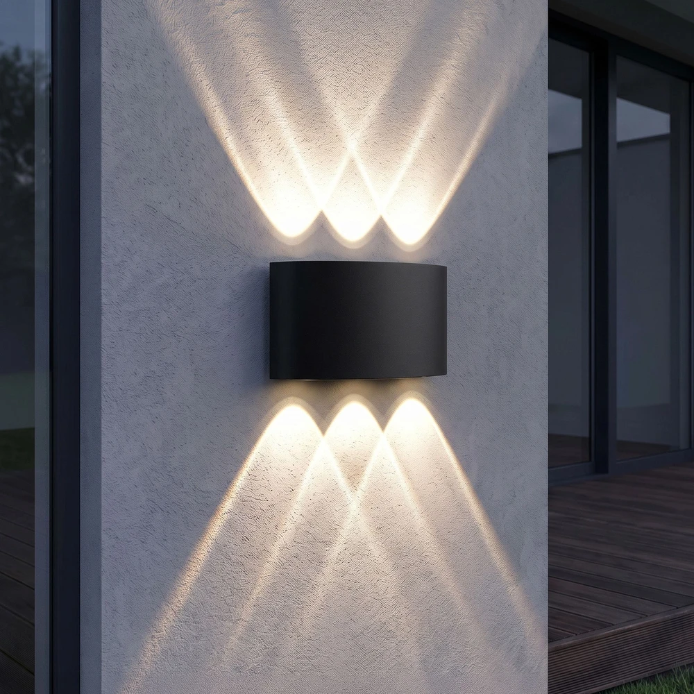 Toolight Fasado Sieninis Šviestuvas Led Jnh040-6g Juodas