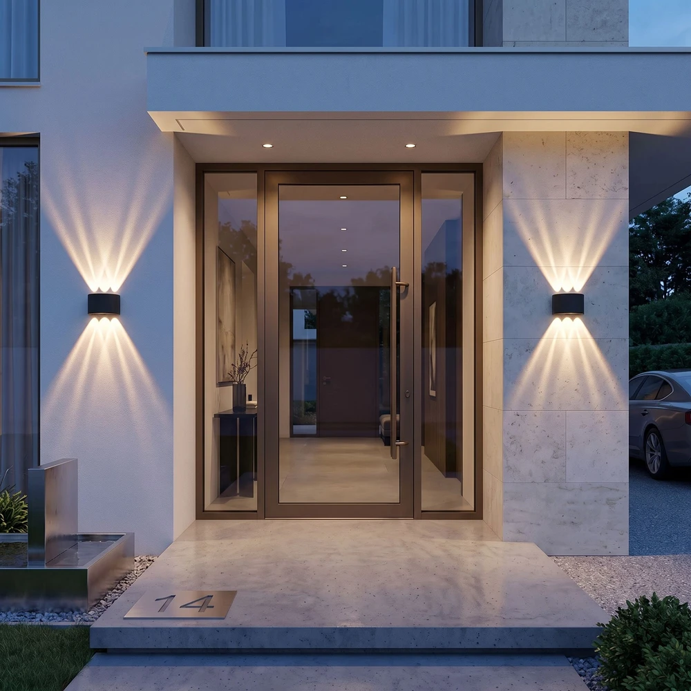 Toolight Fasado Sieninis Šviestuvas Led Jnh040-6g Juodas