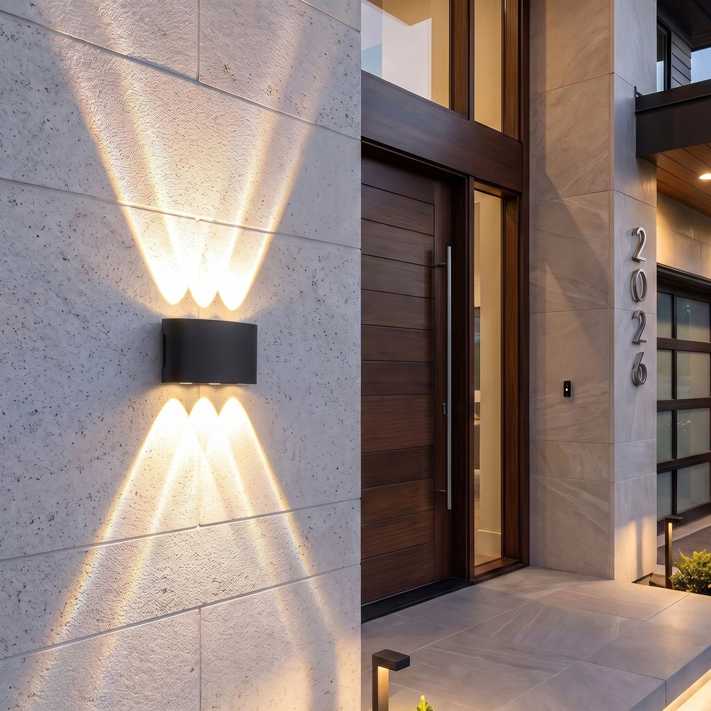Toolight Fasado Sieninis Šviestuvas Led Jnh040-6g Juodas