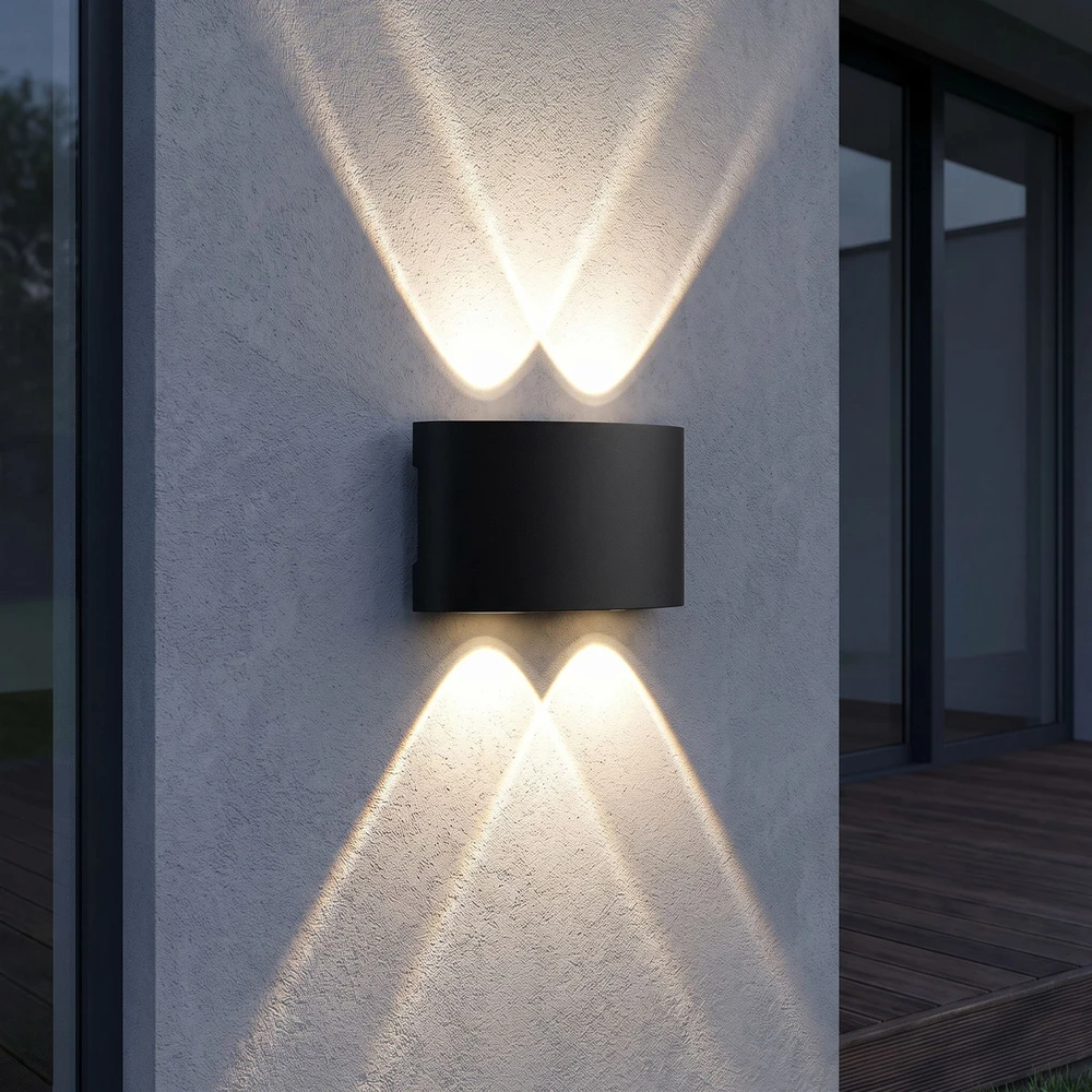 Toolight Fasado Sieninis Šviestuvas Led Jnh039-4g Juodas