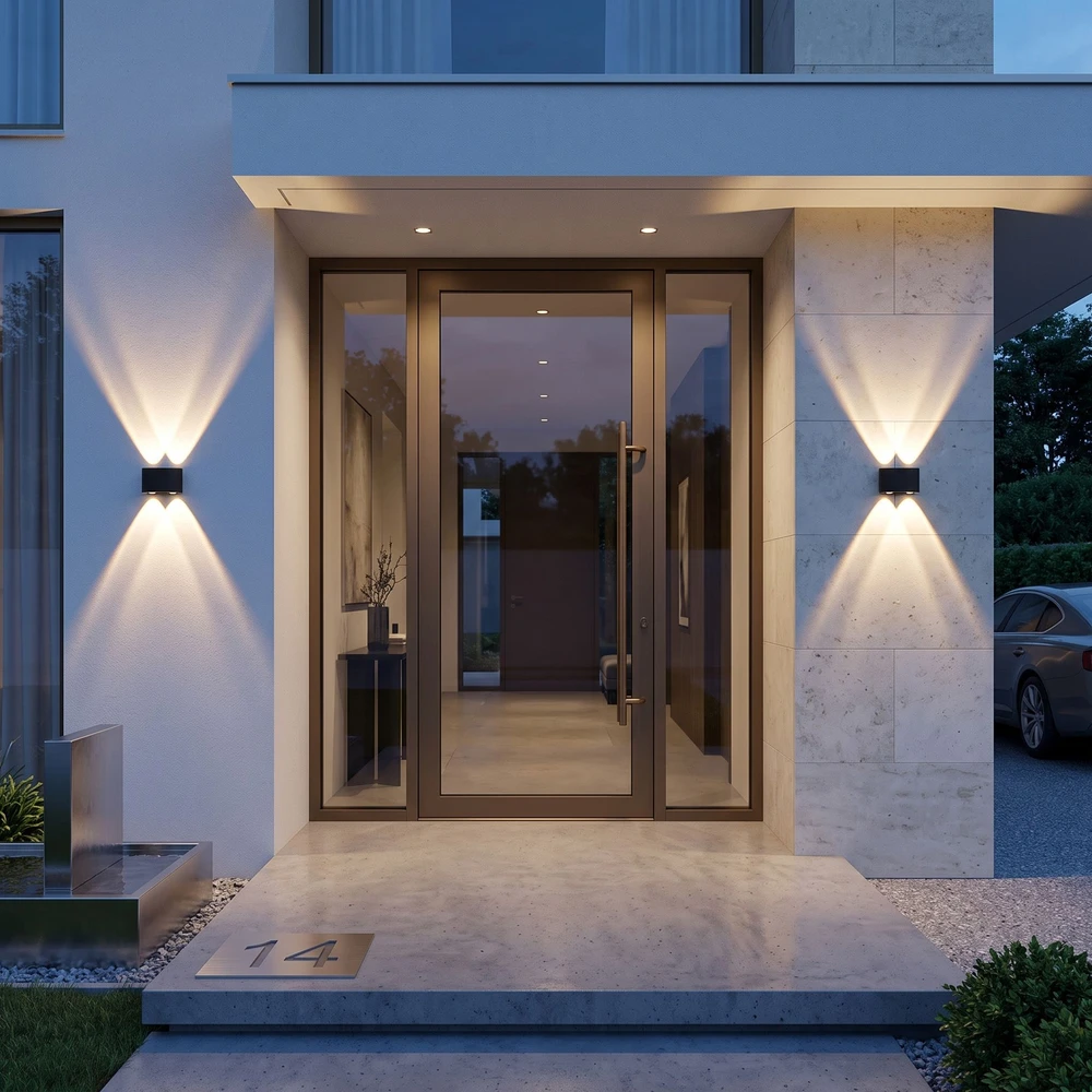 Toolight Fasado Sieninis Šviestuvas Led Jnh039-4g Juodas