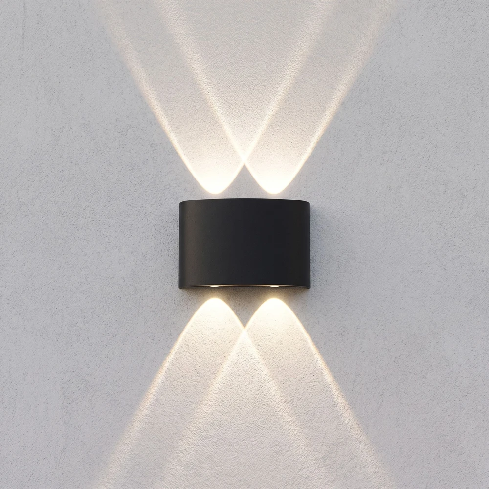 Toolight Fasado Sieninis Šviestuvas Led Jnh039-4g Juodas