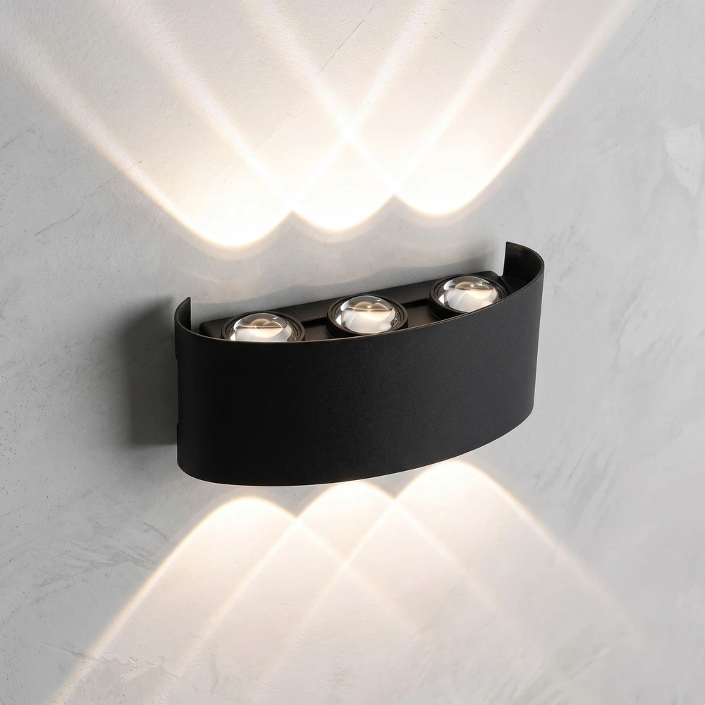 Toolight Fasado Sieninis Šviestuvas Led Jnh040-6g Juodas