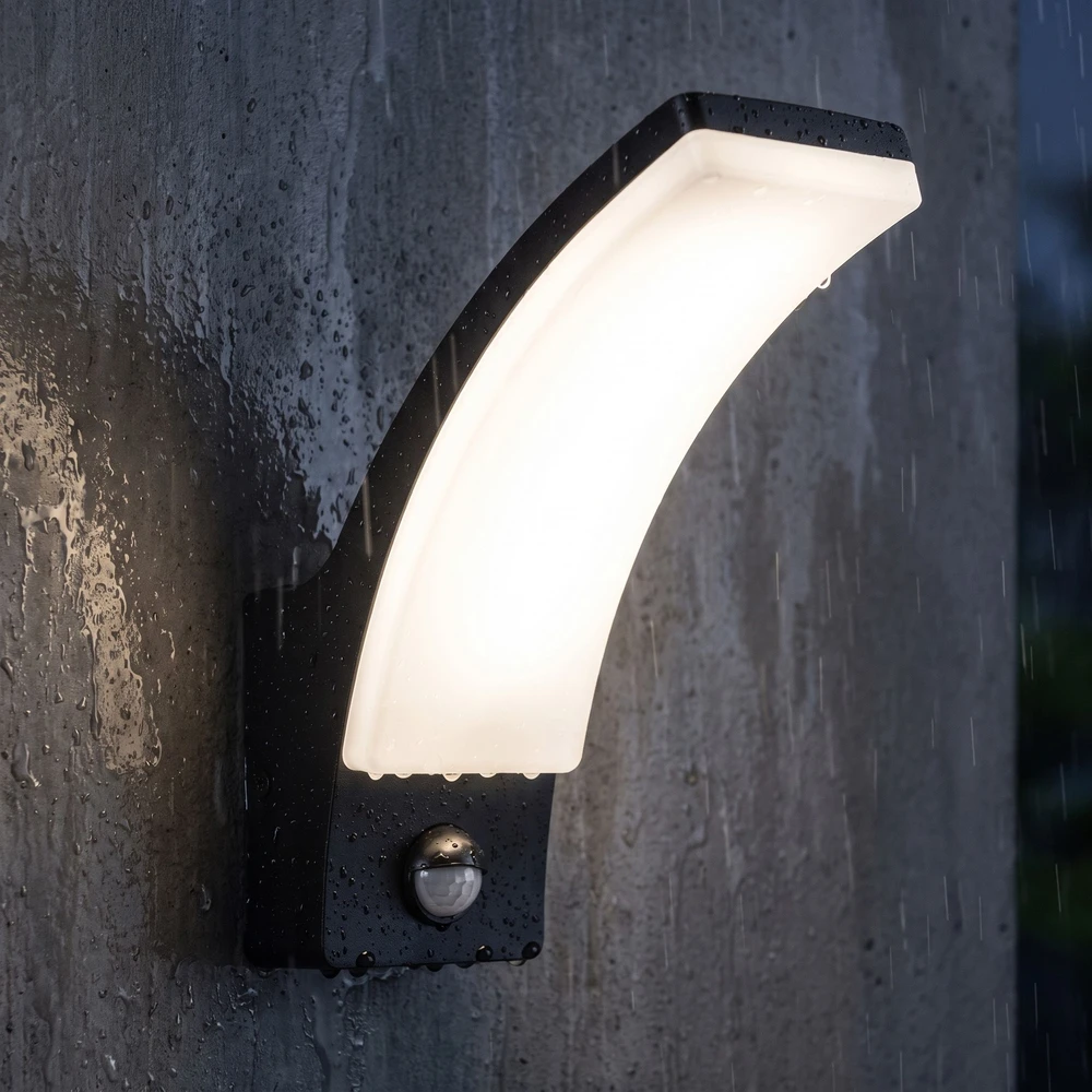 Toolight Fasado Sieninis Šviestuvas Su Judesio Jutikliu Jnh032-gm Juodas