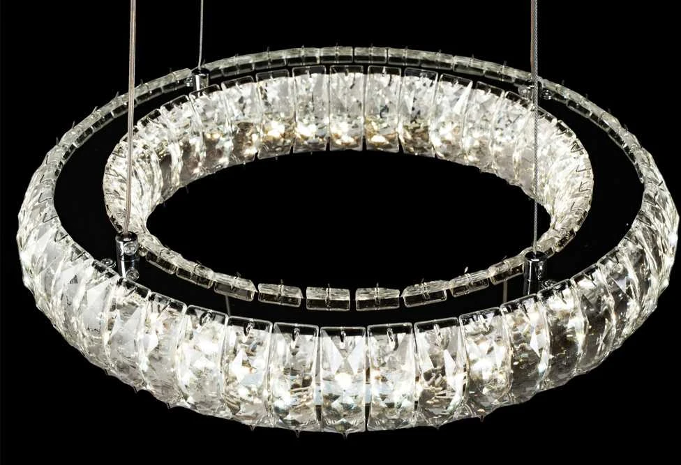 Pakabinamas šviestuvas Toolight Krištolinis LED lubinis šviestuvas APP1040-CP + nuotolinio valdymo pultas