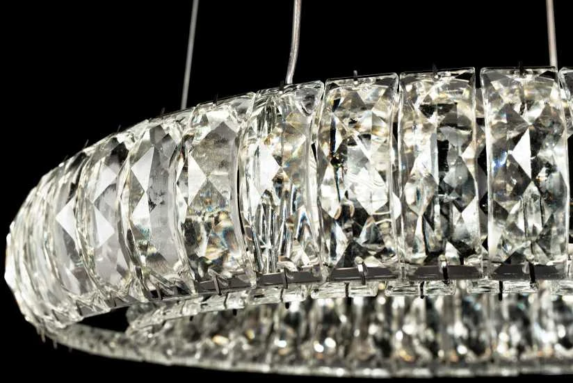 Pakabinamas šviestuvas Toolight Krištolinis LED lubinis šviestuvas APP1040-CP + nuotolinio valdymo pultas