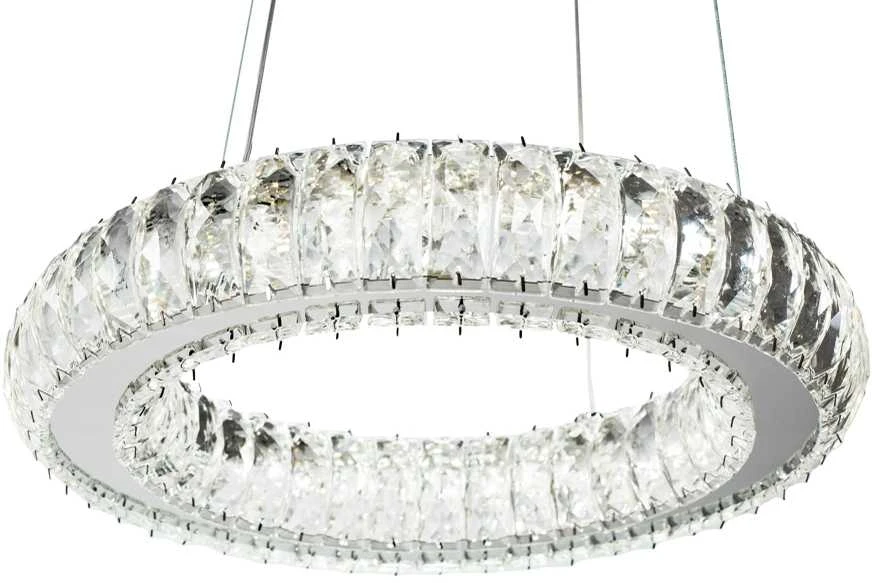 Pakabinamas šviestuvas Toolight Krištolinis LED lubinis šviestuvas APP1040-CP + nuotolinio valdymo pultas
