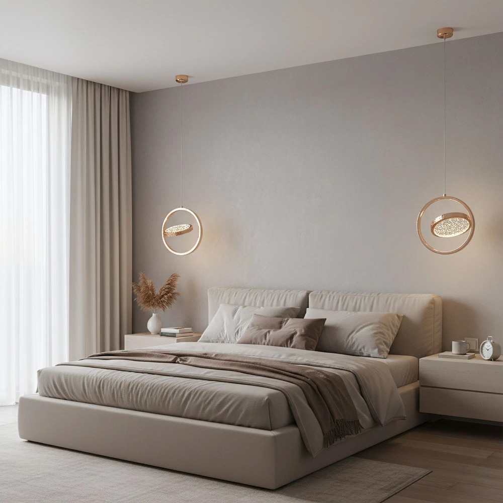 Toolight Krištolinis Pakabinamas Šviestuvas LHJ106-1CP LIGHT ROSE GOLD