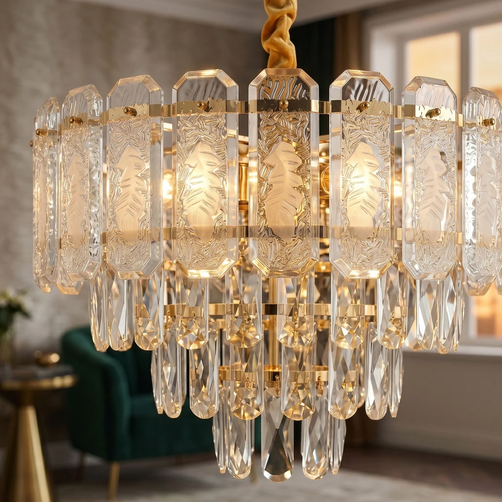 Toolight Krištolinis pakabinamas šviestuvas SWE088-CP 40cm GOLD
