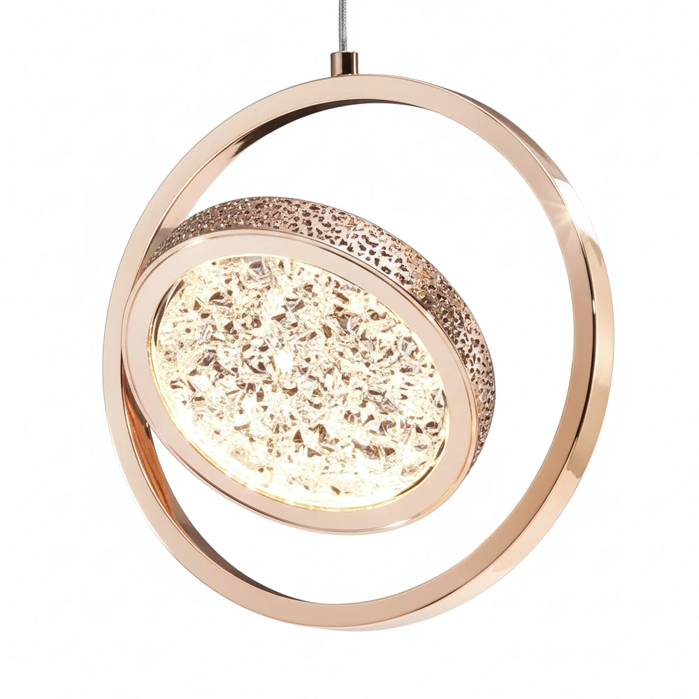 Toolight Krištolinis Pakabinamas Šviestuvas LHJ106-1CP LIGHT ROSE GOLD