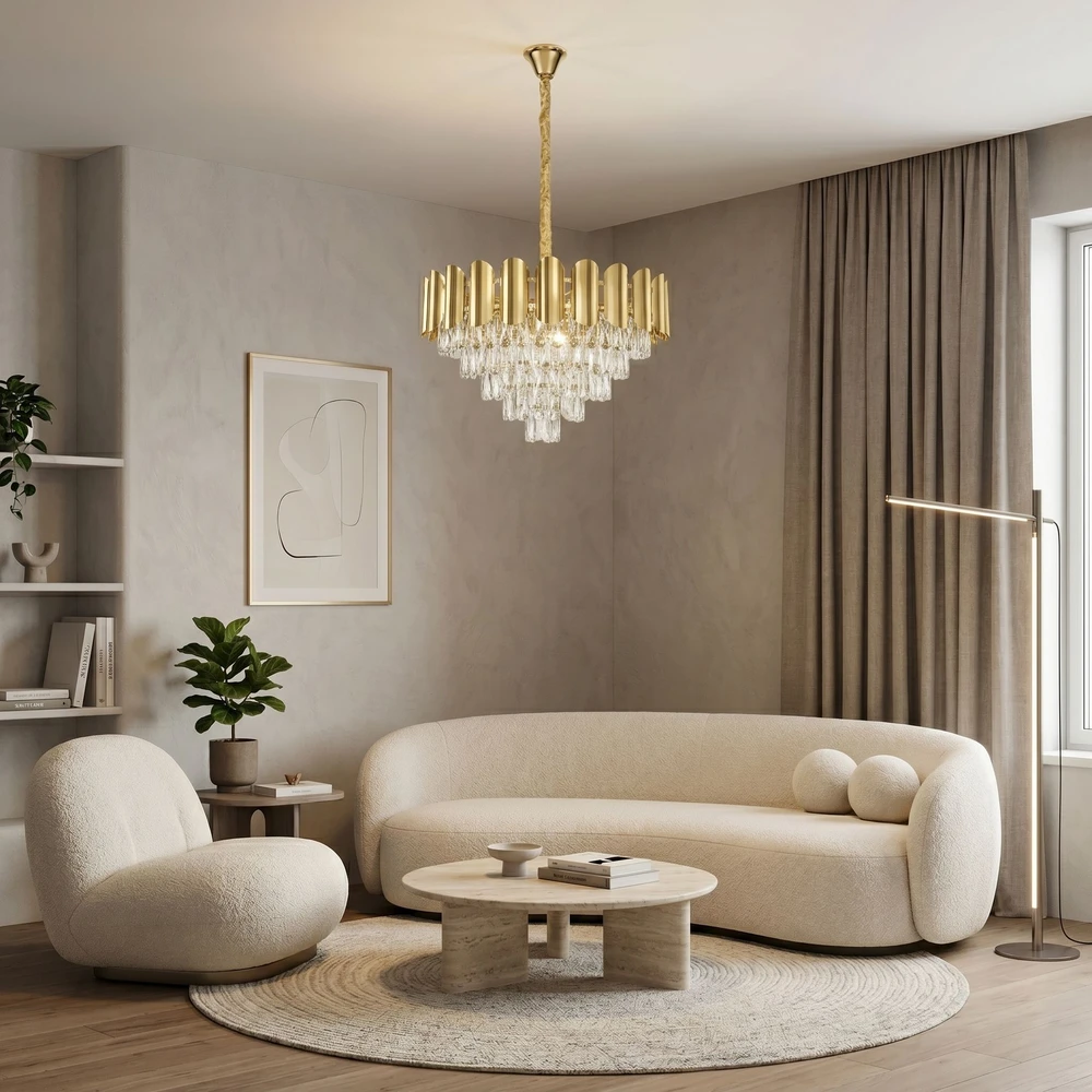 Toolight Krištolinis pakabinamas šviestuvas SWE100-CP 60cm GOLD