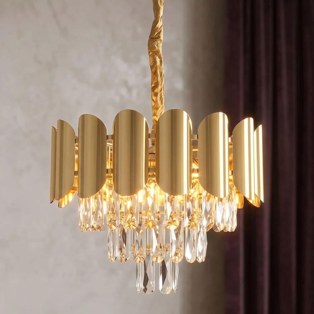 Toolight Krištolinis pakabinamas šviestuvas SWE099-CP 40cm GOLD