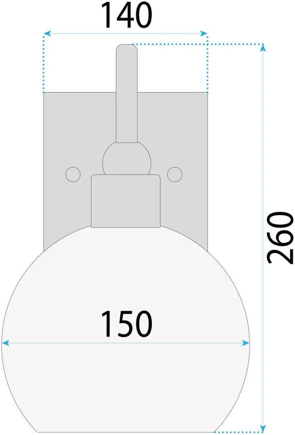 Sieninis šviestuvas Toolight Lampa kinkiet juodas auksinis APP1580-1W