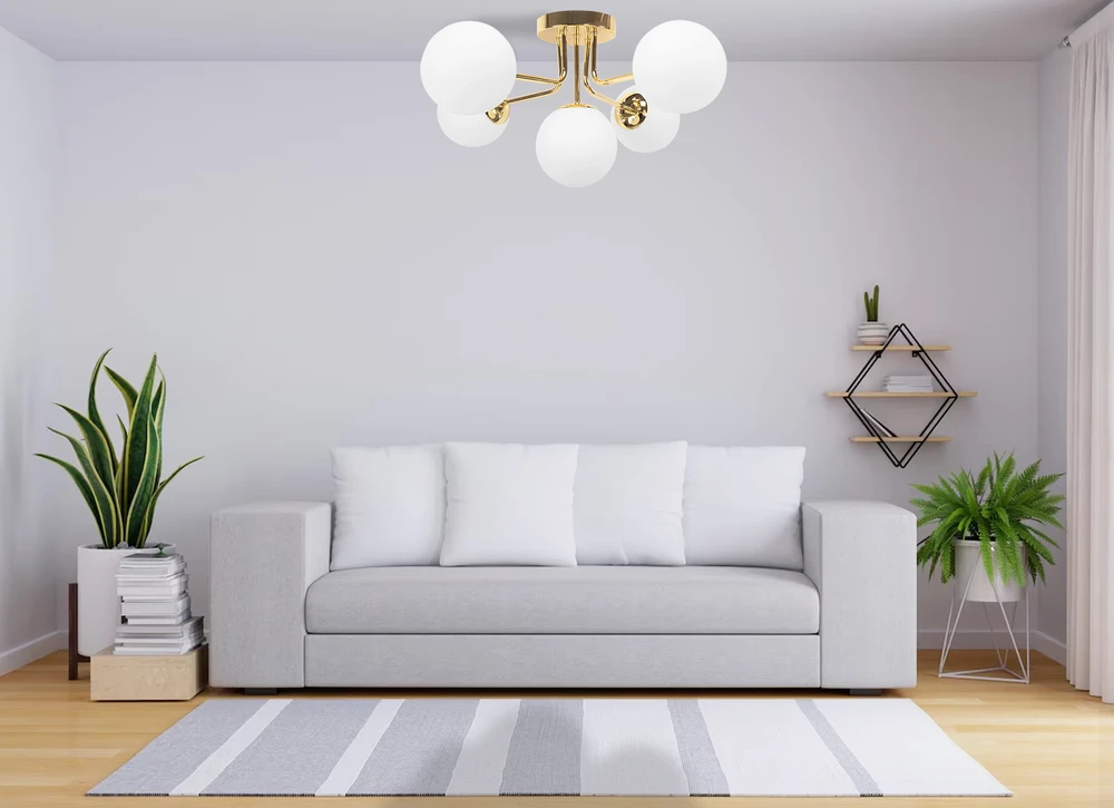 Lubinis šviestuvas Toolight Lampa sufitowa auksinė APP1575-5C