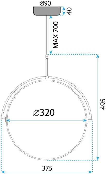 Lubinis šviestuvas Toolight Lampa wisząca LED APP1426-C