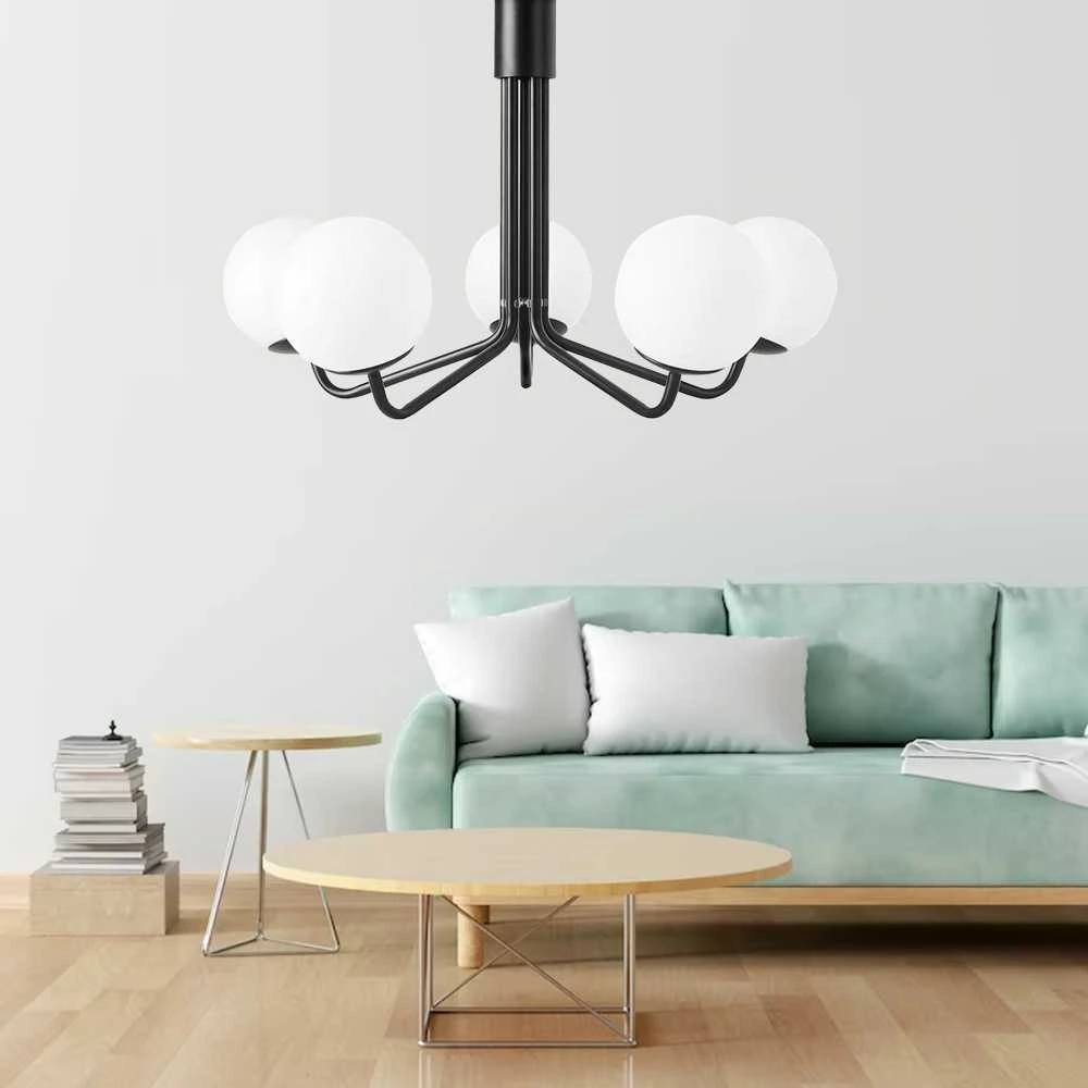 Lubinis šviestuvas Toolight LAMPA WISZĄCA SUFITOWA Juoda APP1578-5C