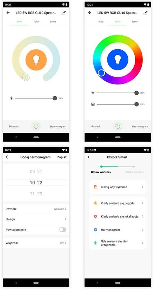 Spectrum LED juosta WIFI, 17W, 5m, RGBW, su valdikliu ir adapteriu