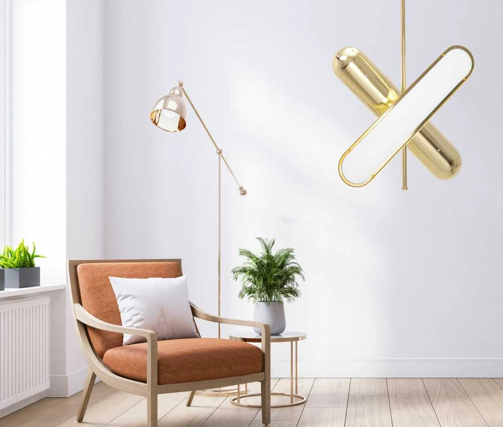 Pakabinamas šviestuvas Toolight LED pakabinamas lubinis šviestuvas APP832-CP Auksinis
