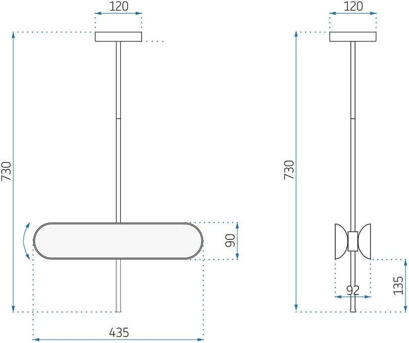 Pakabinamas šviestuvas Toolight LED pakabinamas lubinis šviestuvas APP832-CP Auksinis
