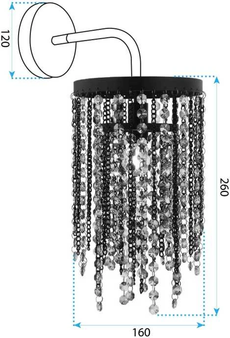 Sieninis šviestuvas Toolight LED SIENINĖ LAMPA APP1315-W Juodas