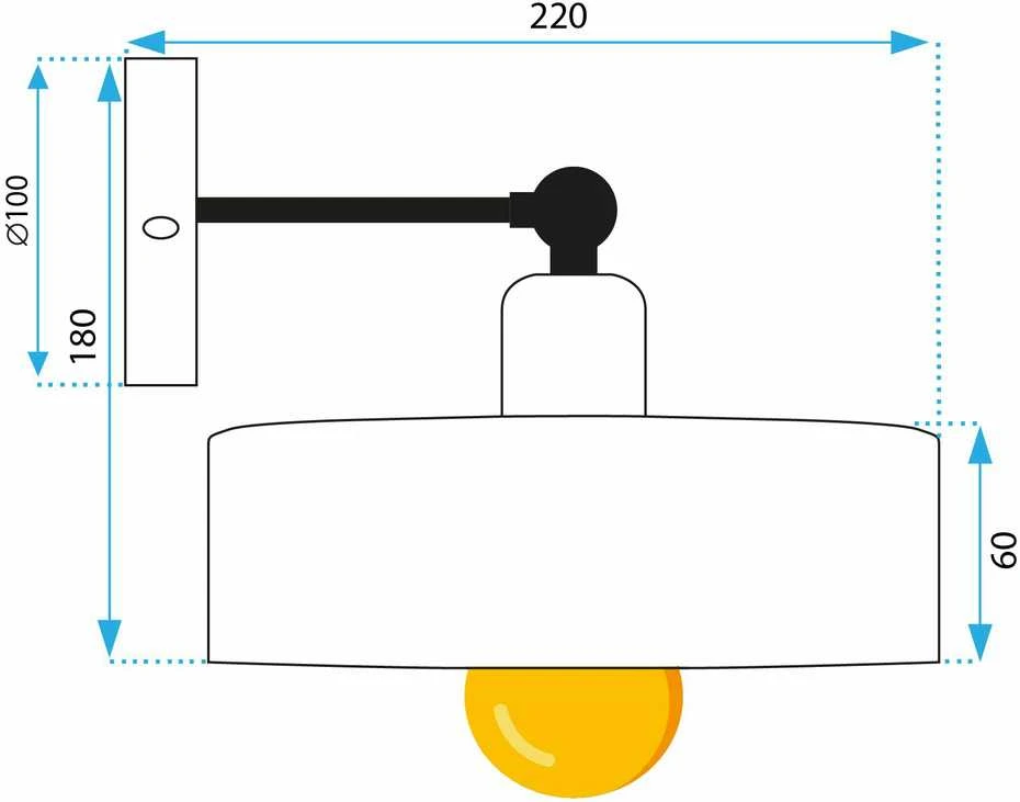 Sieninis šviestuvas Toolight LED SIENINĖ LAMPA APP1332-1W Juodas GOLD