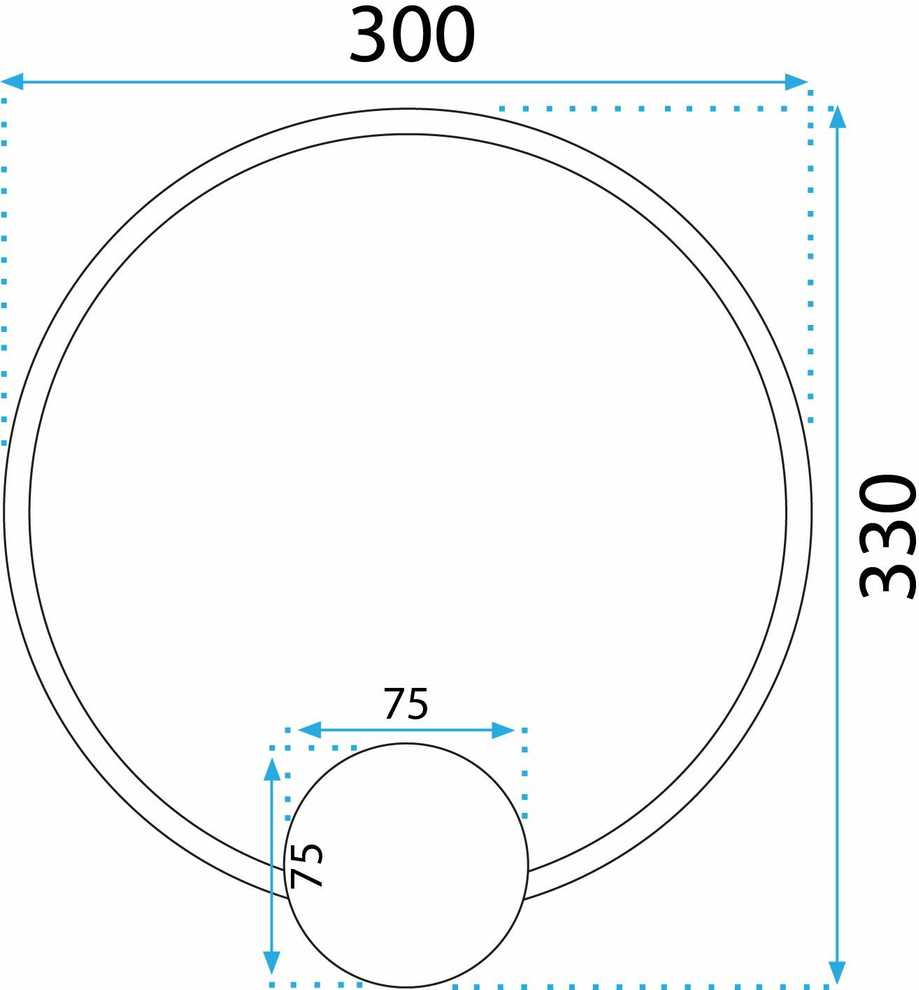 Sieninis šviestuvas Toolight LED SIENINĖ LAMPA APP1383-CW Juodas 30cm