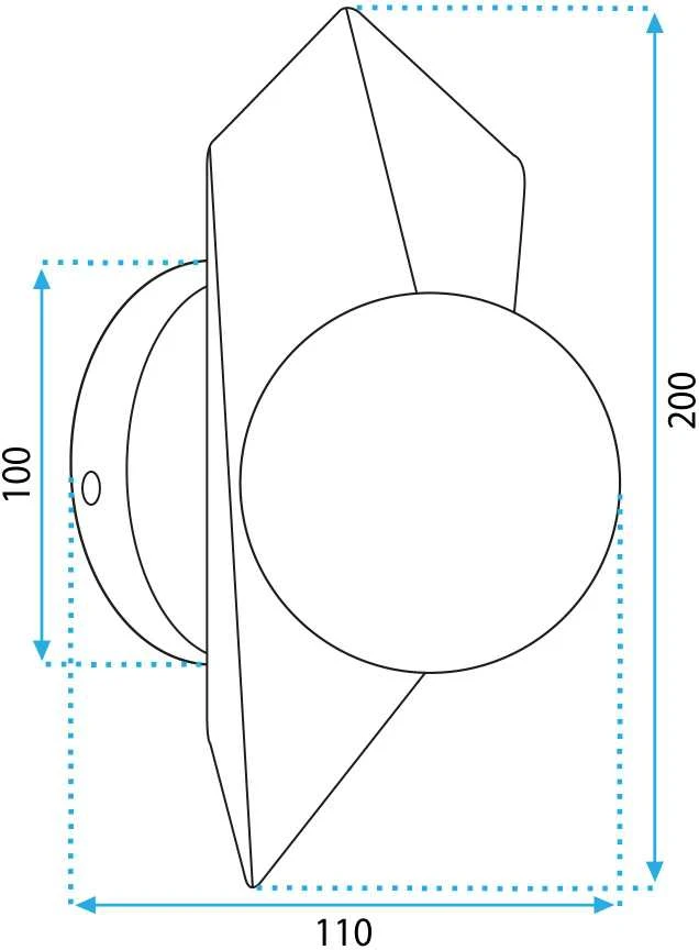 Sieninis šviestuvas Toolight LED SIENINĖ LAMPA APP1411-W Juodas GOLD