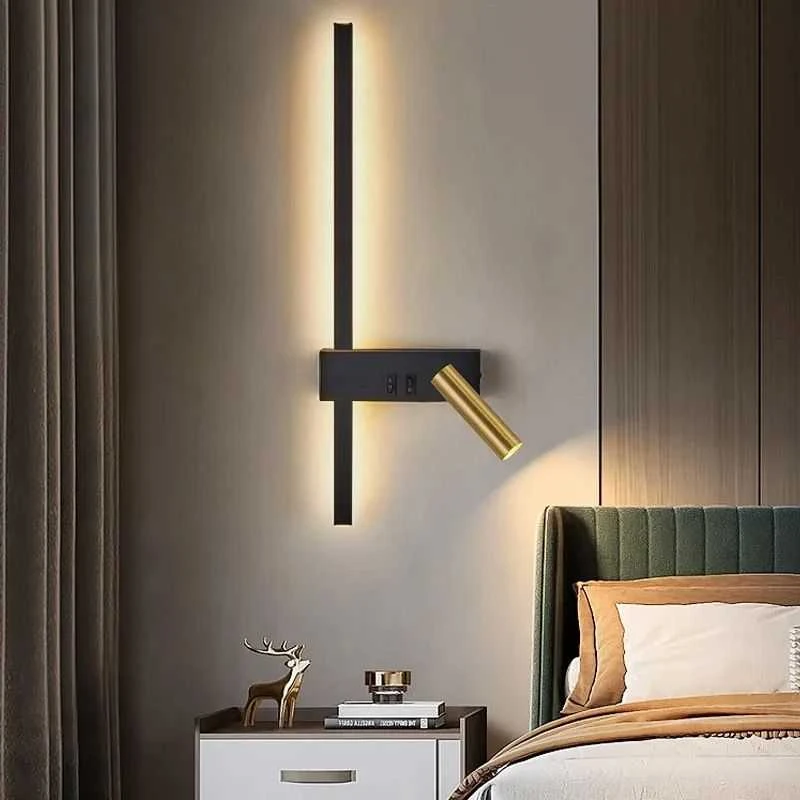 Sieninis šviestuvas Toolight LED SIENINĖ LAMPA APP1439-W RIGHT Juodas GOLD
