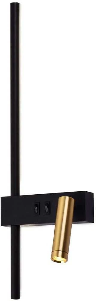 Sieninis šviestuvas Toolight LED SIENINĖ LAMPA APP1439-W RIGHT Juodas GOLD
