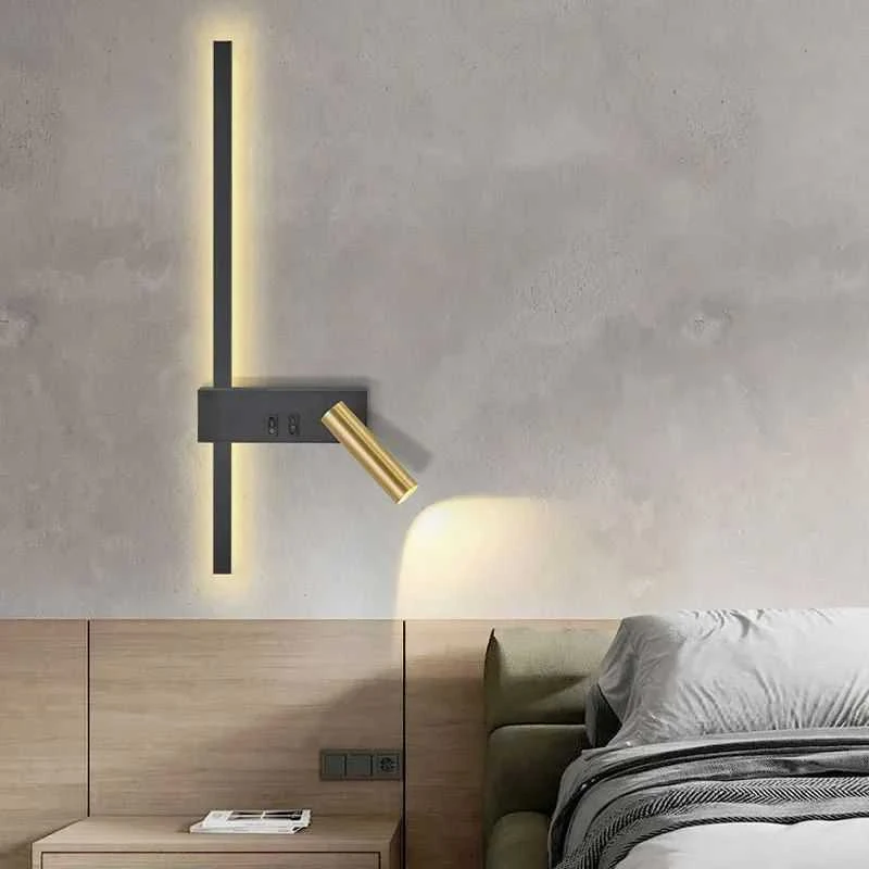 Sieninis šviestuvas Toolight LED SIENINĖ LAMPA APP1439-W RIGHT Juodas GOLD