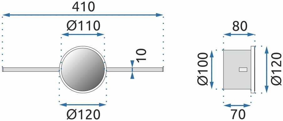 Toolight LED sieninis šviestuvas 40CM APP848-1W ROUND Juodas