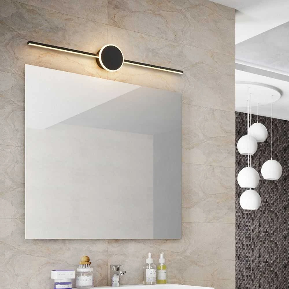 Toolight LED sieninis šviestuvas 80CM APP850-1W ROUND Juodas