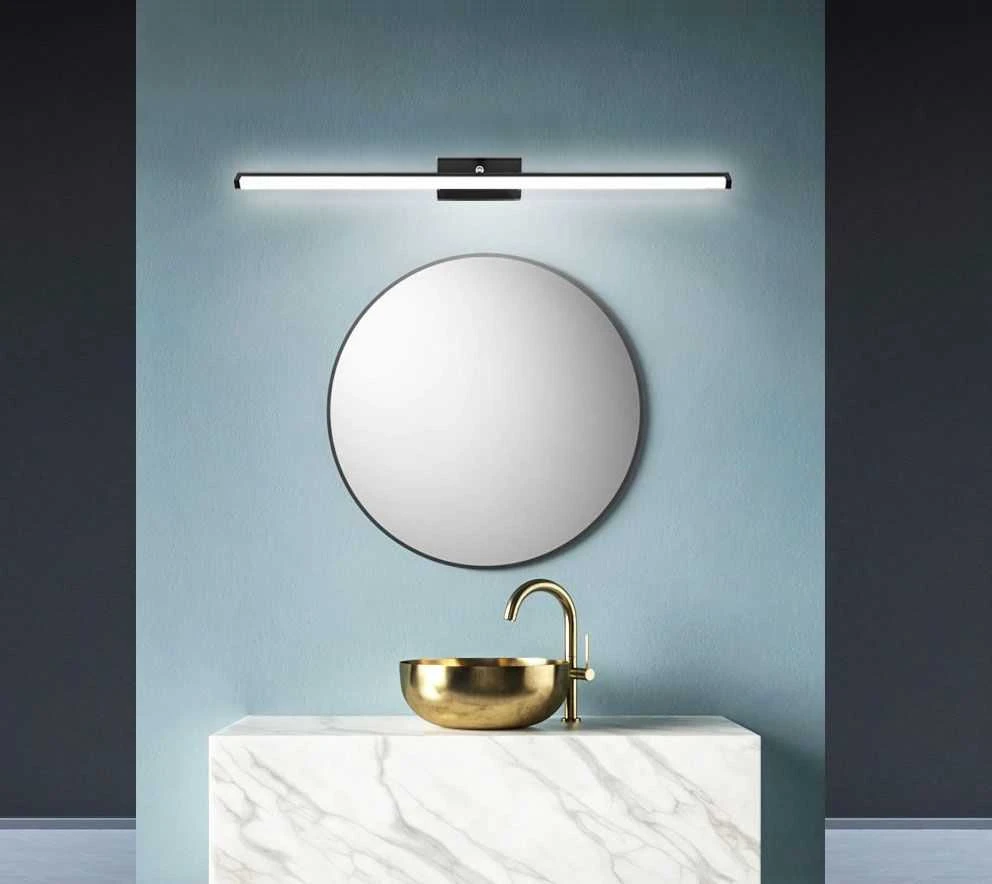 Sieninis šviestuvas Toolight LED vonios sieninė lempa virš veidrodžio 12W 50CM APP373-1W Juodas
