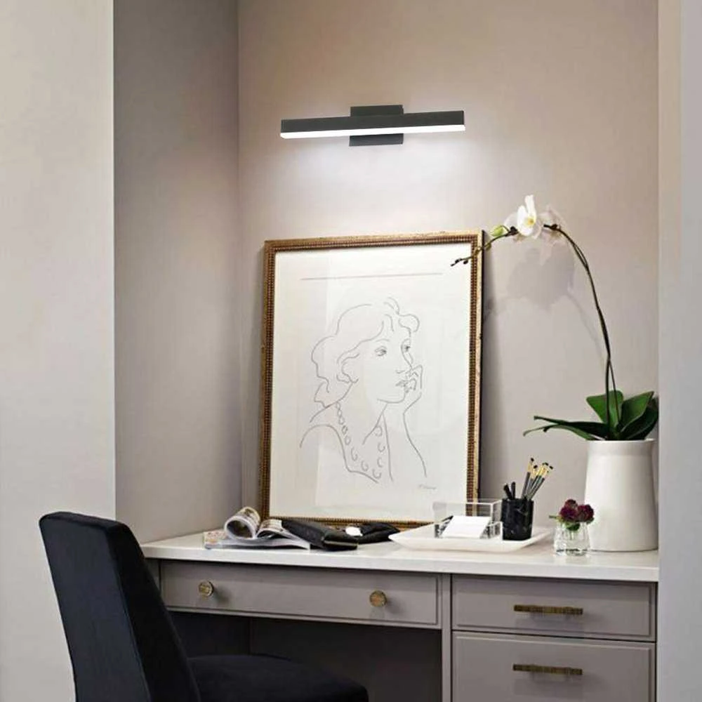 Sieninis šviestuvas Toolight LED vonios sieninė lempa virš veidrodžio 12W 50CM APP373-1W Juodas