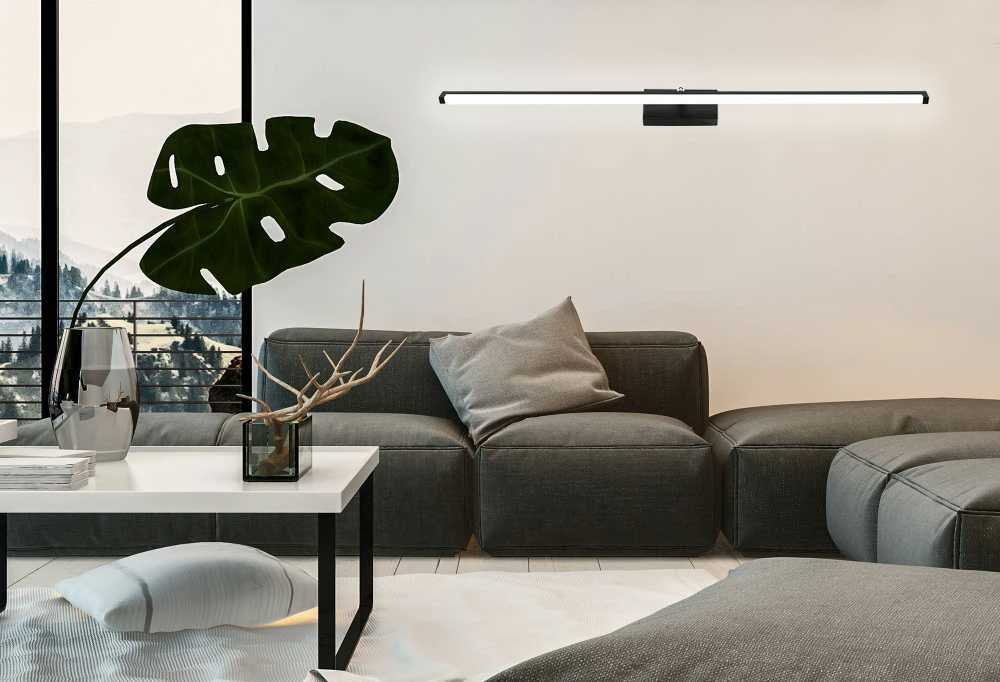 Sieninis šviestuvas Toolight LED vonios sieninė lempa virš veidrodžio 20W 100CM APP375-1W Juodas