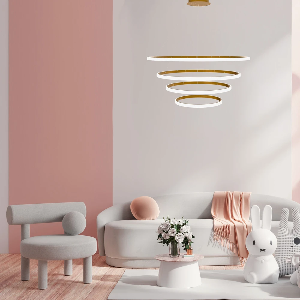 Toolight LHJ010-CP4 BRUSH GOLD pakabinamas šviestuvas