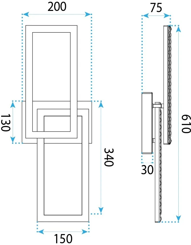 Toolight Lubinis šviestuvas LED G155-C Juodas
